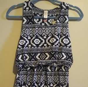Black and White Razorback Dress